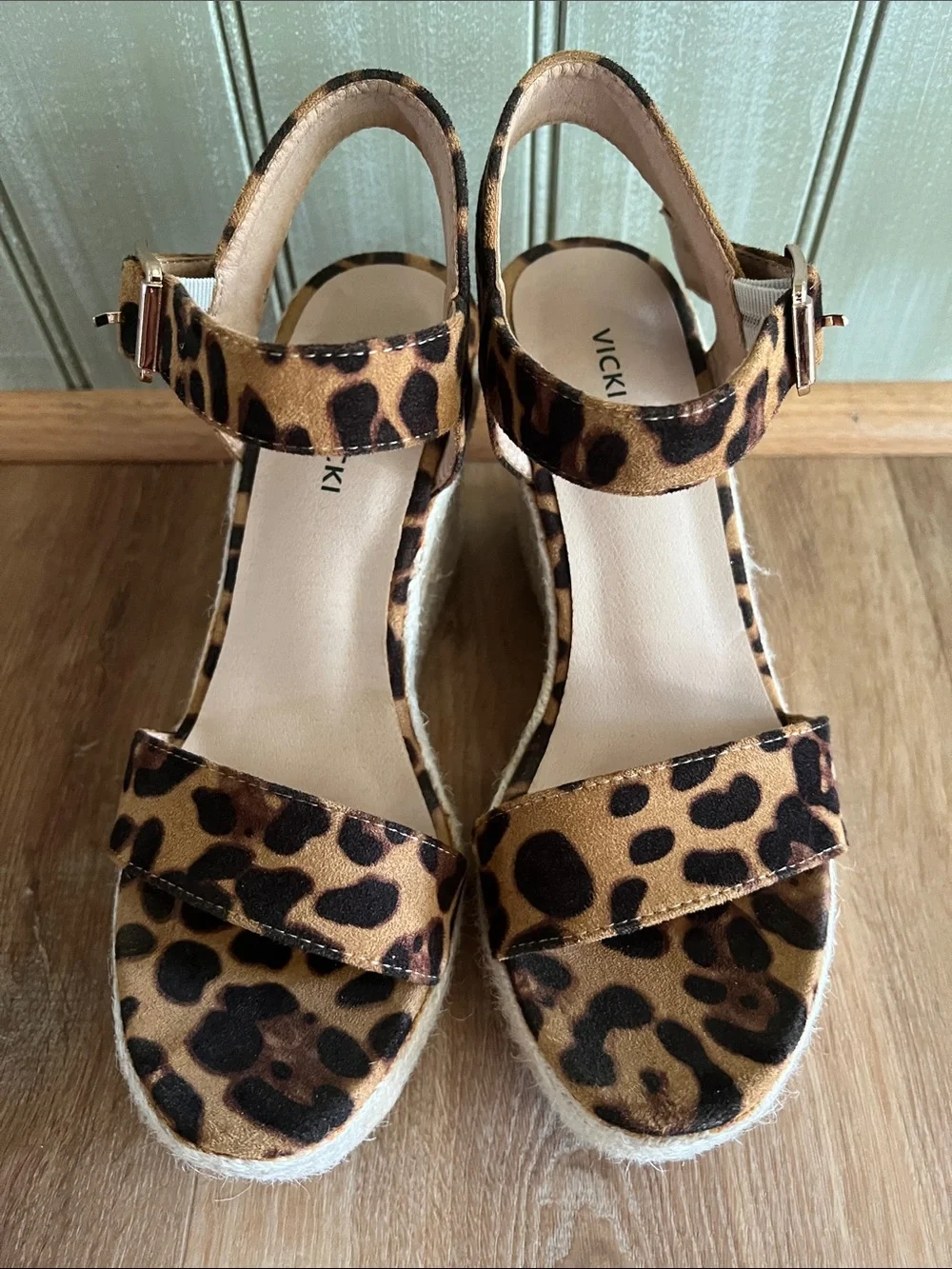 Leopard Print Espadrille Wedge Sandals - LIKE NEW!